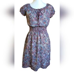 Bluet Colorful Paisley Mini Dress
